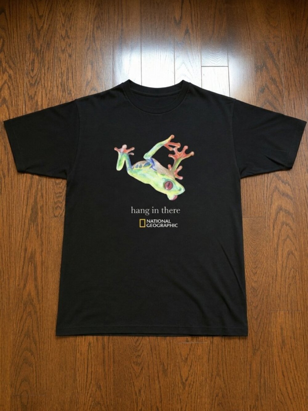 Hang In There Frog tee | Vintage Crewneck Tee, National Geographic logo